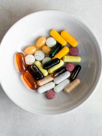 supplements in a small bowl