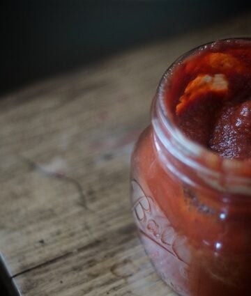 fermented ketchup in mason jar