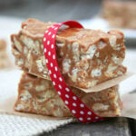 Turron de navidad on wooden surface