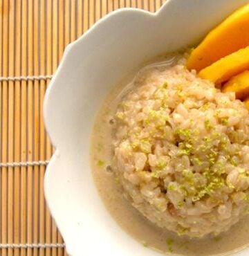 mangoes and brown rice