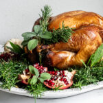 thanksgiving turkey with rosemary and apples