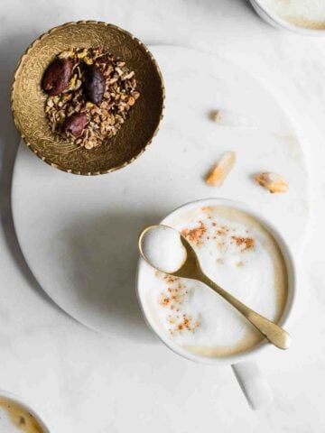 herbal mocha on a white background